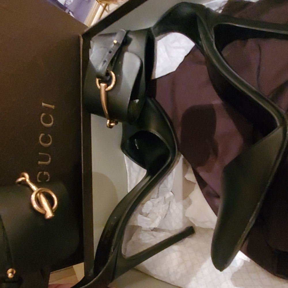 Leather Lifford Nero Gucci pump